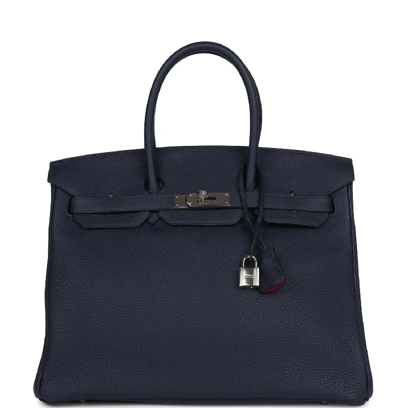 Hermes Birkin 35 Bleu Nuit Verso Togo Palladium Hardware