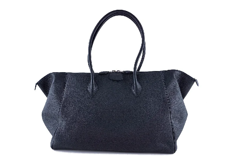 Hermes Black 37/40cm Paris Bombay Shoulder Tote Bag, "O" stamp Togo