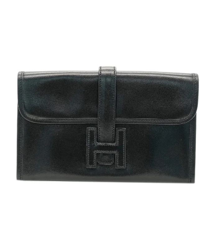 Hermes Black Jige Mini Clutch - DXBS1054