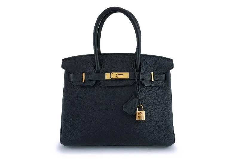 Hermes Black Togo 30cm Birkin Tote Bag GHW