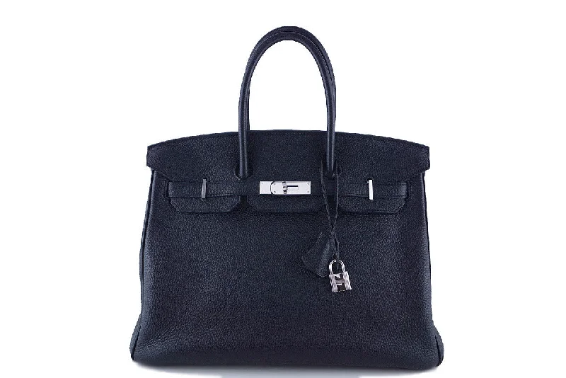 Hermes Black Togo 35cm Birkin Bag PHW "O" Stamp