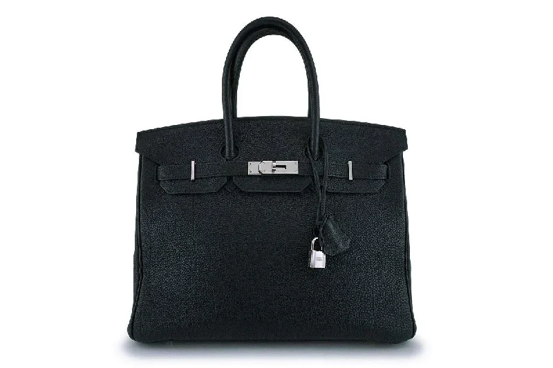 Hermes Black Togo Leather 35cm Birkin Bag Palladium PHW