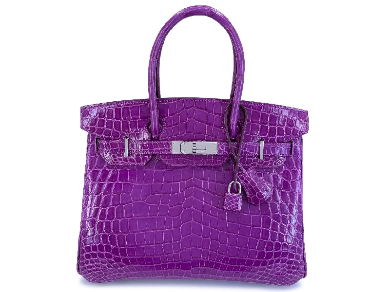 Hermès Crocodile Birkin 30cm Shiny Niloticus Tote Bag PHW ZRE