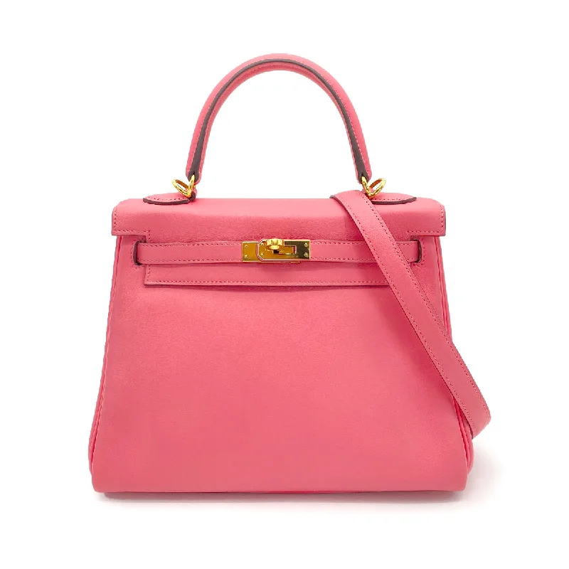 Hermes Kelly 25 Retourne Rose Azalea Swift GHW #D 90256464