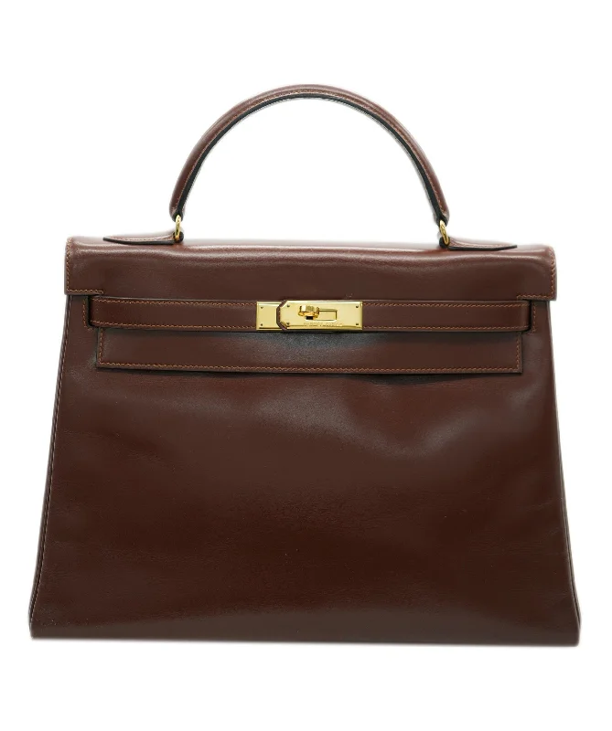 Hermes Kelly Box 32 Retourne Noisette With GHW  ALC1739