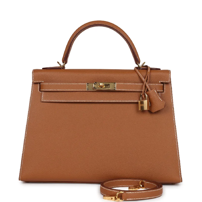 Hermes Kelly Sellier 32 Gold Epsom Gold Hardware