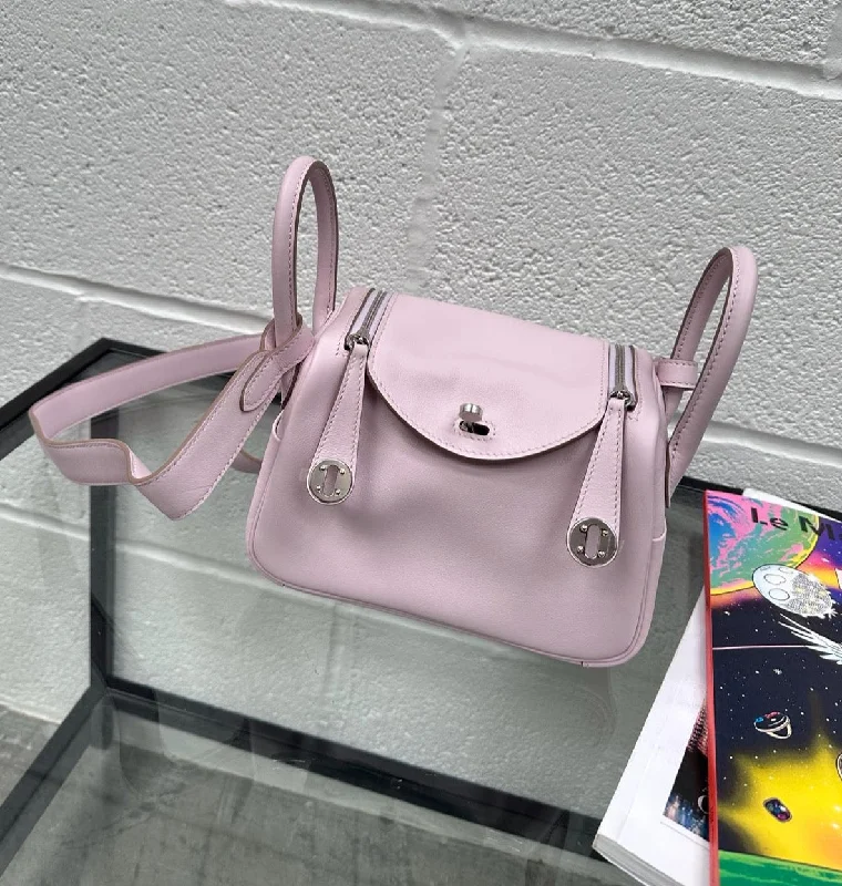 Hermès Mini Lindy Mauve Swift Mauve PHW