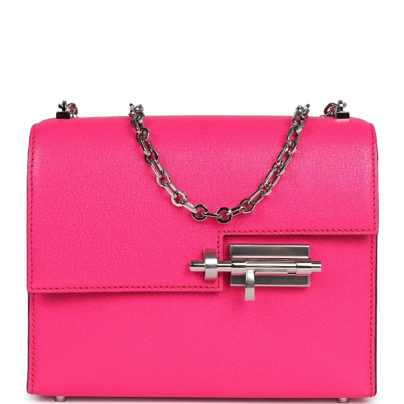 Hermes Mini Verrou Chaine Bag Rose Pop Chevre Chamkila Palladium Hardware