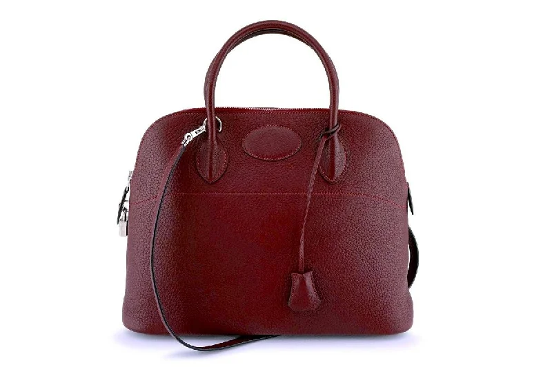 Hermes Rouge H Red Clemence Bolide 35/37 Bag