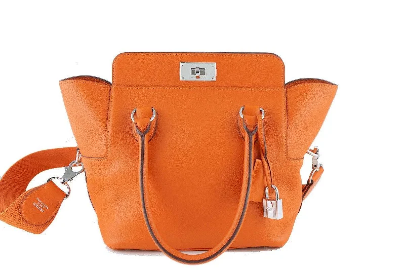 Hermes Toolbox, 20cm Orange Swift Shoulder Bag