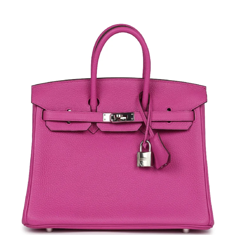 Pre-owned Hermes Birkin 25 Magnolia Togo Palladium Hardware